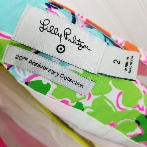 Lilly Pulitzer Target 20th Anniversary Nosey Posie Sleeveless Dress Lace Size 2 - Picture 9 of 16
